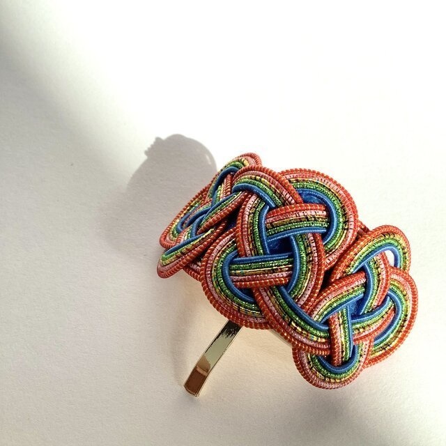 水引【ケニアの風】ポニーフック 和風 カラフル アフリカ レインボー キラキラ