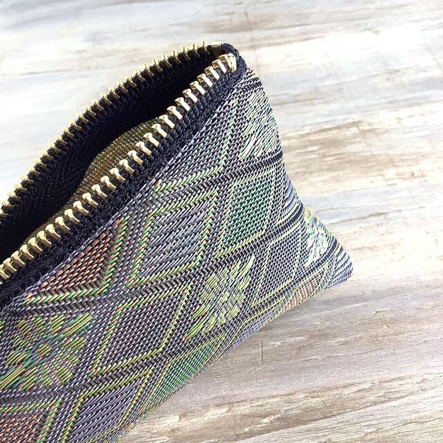 【雲居】畳縁 テトラ型 ペンケース 和風 ニュアンスカラー 菱形 花菱