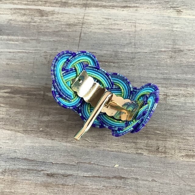 水引【オーシャンブルー】ポニーフック 和風 カラフル 個性的 青 海