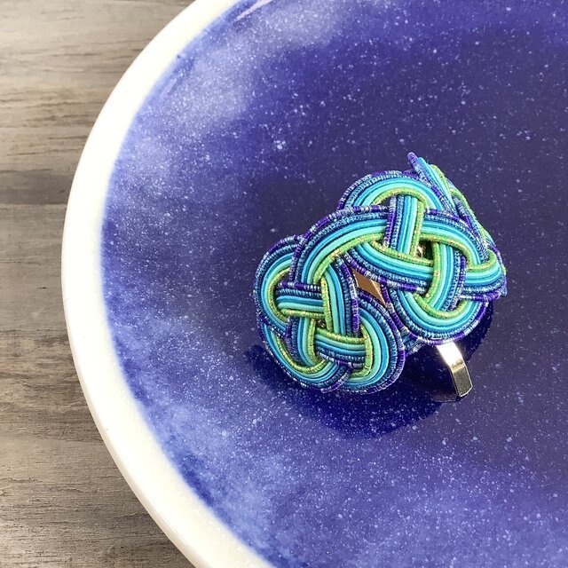 水引【オーシャンブルー】ポニーフック 和風 カラフル 個性的 青 海