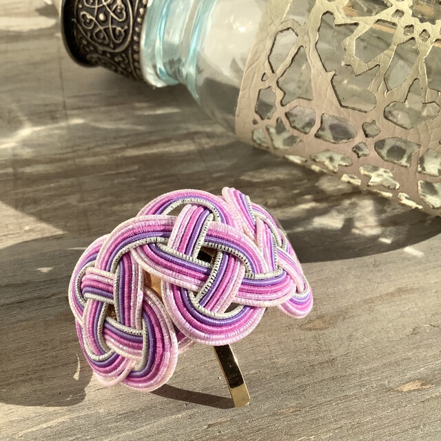 水引【桜草】ポニーフック 和風 カラフル 個性的 プリムラ ピンク ラベンダー