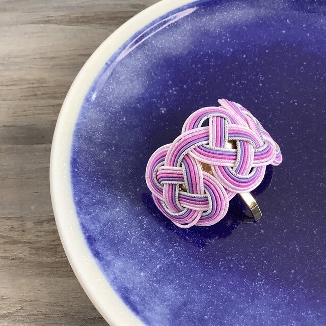 水引【桜草】ポニーフック 和風 カラフル 個性的 プリムラ ピンク ラベンダー