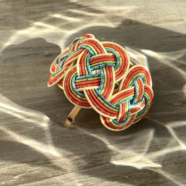 水引【カリフォルニアの光と風】ポニーフック 和風 カラフル 個性的 キラキラ