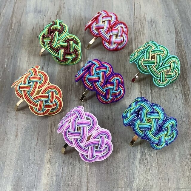 水引【カリフォルニアの光と風】ポニーフック 和風 カラフル 個性的 キラキラ