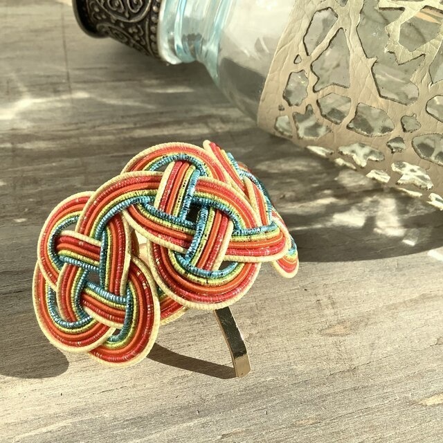 水引【カリフォルニアの光と風】ポニーフック 和風 カラフル 個性的 キラキラ