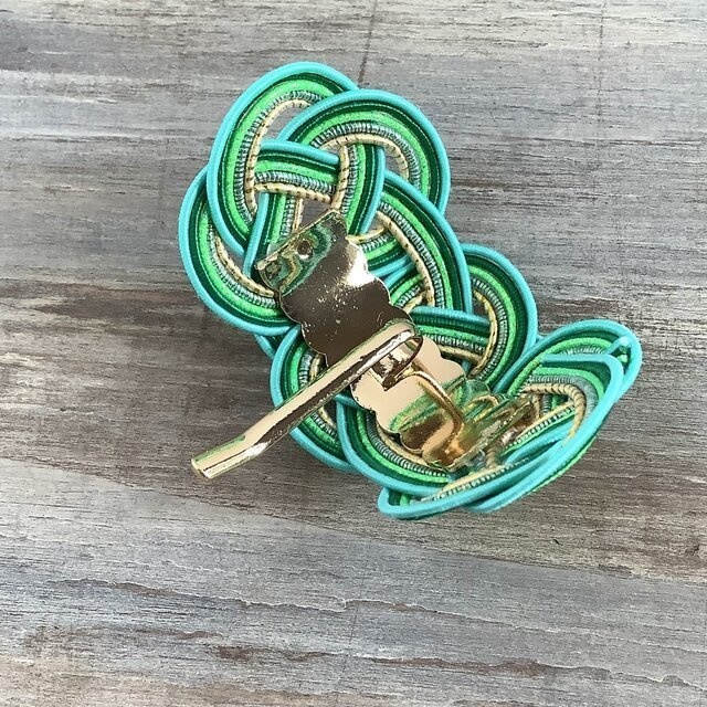 水引【若竹】ポニーフック 和風 カラフル 個性的 グリーン 金
