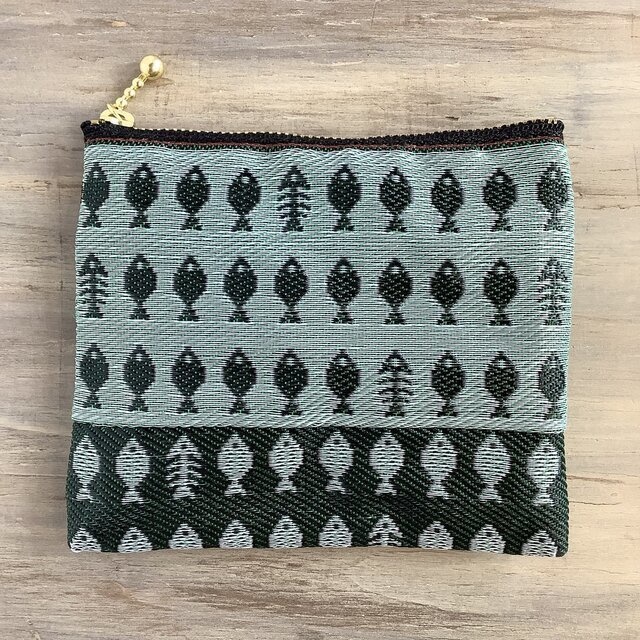 【お魚】畳縁 ポーチ サニタリーケース 和風 よもぎ 緑