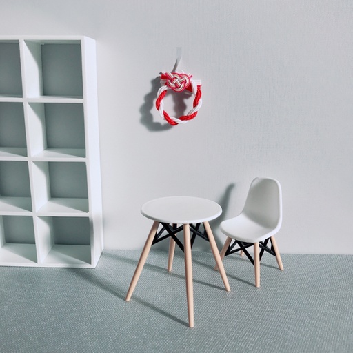 水引 ミニリース 正月飾り ミニチュア フィギア・ドールハウスに! 白ピンク