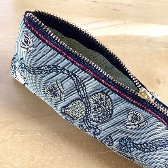 【瓢箪から駒】畳縁 テトラ型 ペンケース 将棋 ひょうたん 縁起物