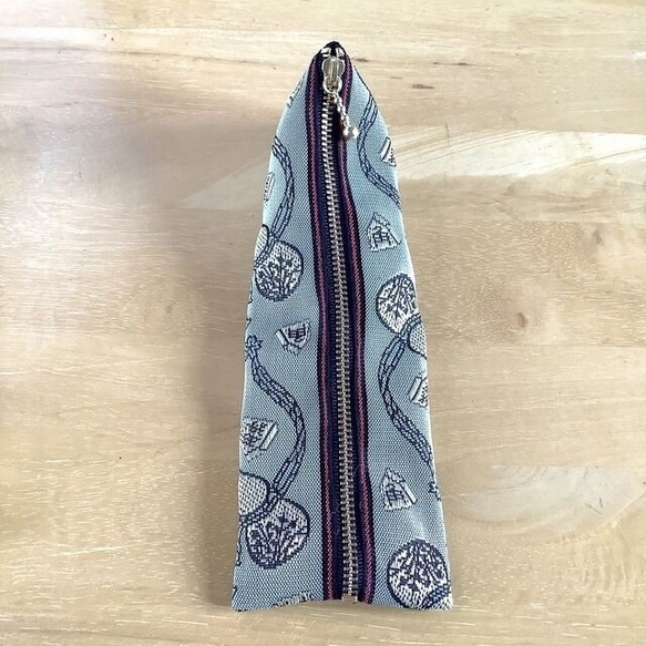 【瓢箪から駒】畳縁 テトラ型 ペンケース 将棋 ひょうたん 縁起物