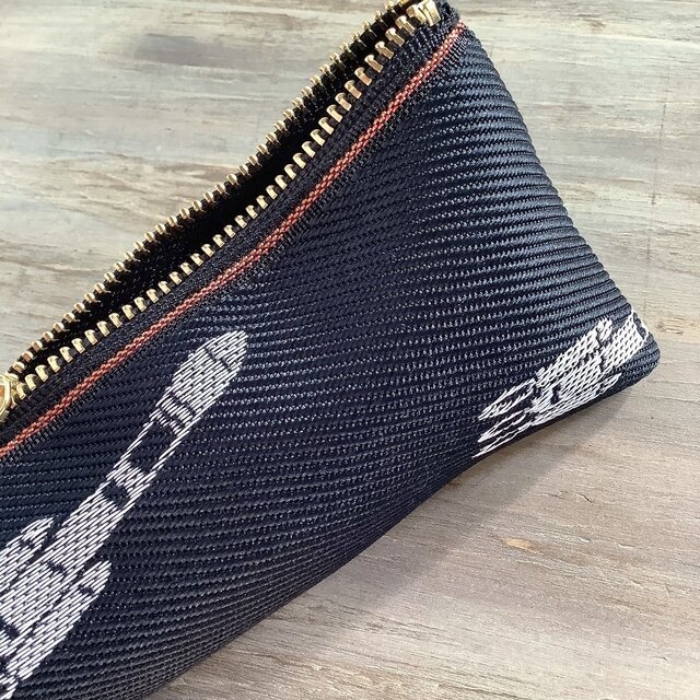 【ロケット】畳縁 テトラ型 ペンケース 漆黒 宇宙 黒