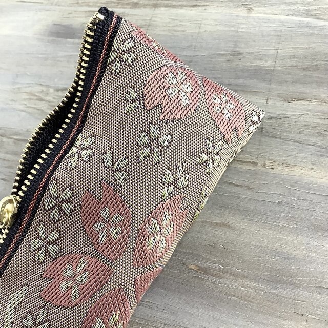 【桜】畳縁 テトラ型 ペンケース さくら 春 ピンク 灰桜