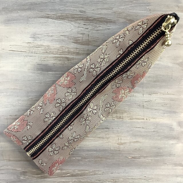 【桜】畳縁 テトラ型 ペンケース さくら 春 ピンク 灰桜