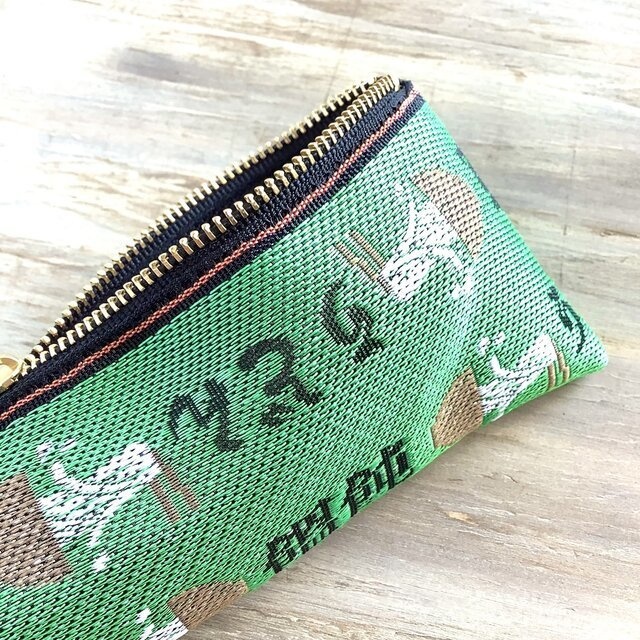 【うどん】畳縁 テトラ型 ペンケース 緑 丼