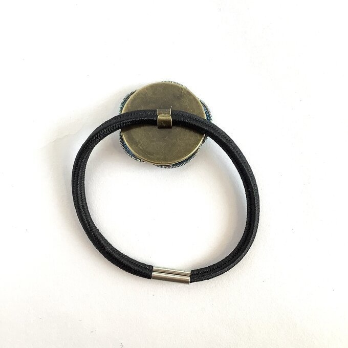 水引製 ヘアゴム【星明りの海】お花 キラキラ 紺 ブルー