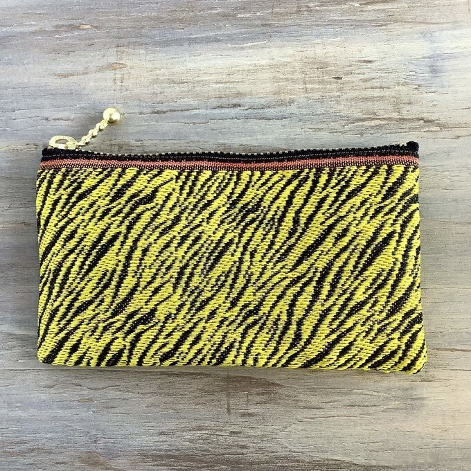 【虎柄】畳縁 ぺたんこ ミニポーチ 小銭入れ カードケース 寅 虎 干支 タイガー