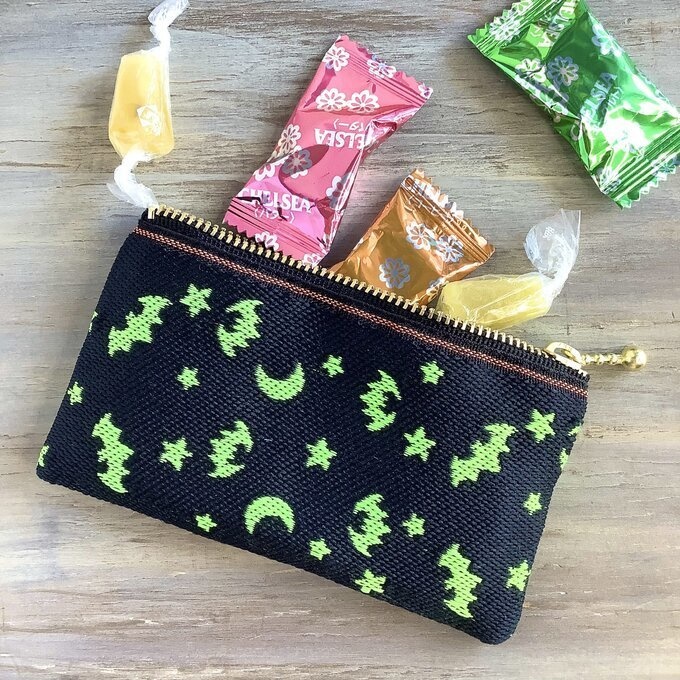 【こうもり】畳縁 ぺたんこ ミニポーチ 小銭入れ カードケース 蝙蝠 ゴスロリ ハロウィン