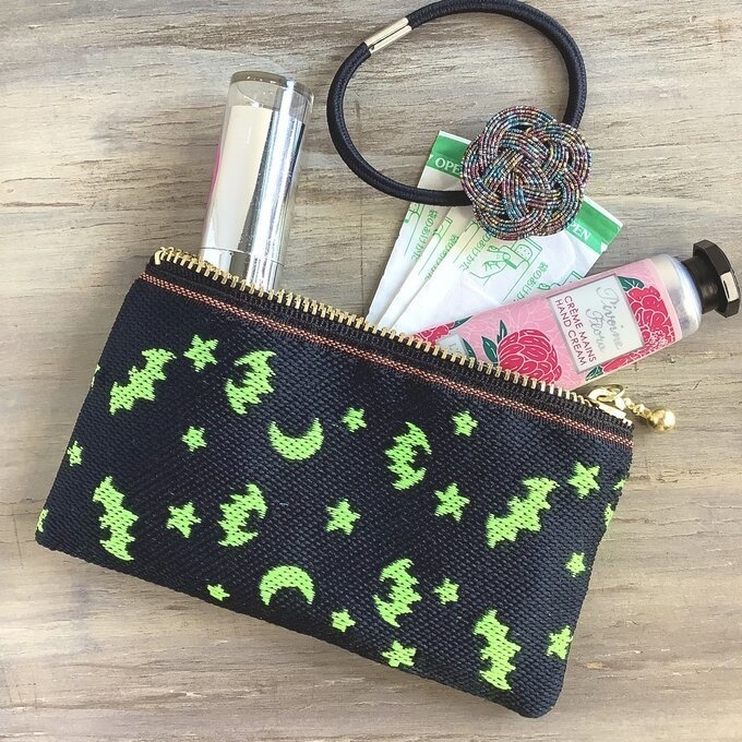 【こうもり】畳縁 ぺたんこ ミニポーチ 小銭入れ カードケース 蝙蝠 ゴスロリ ハロウィン