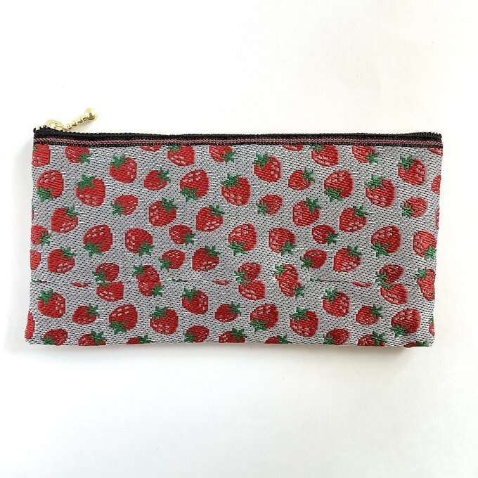 【いちご】畳縁 幅広 ペンケース マスクケース ポーチ 財布