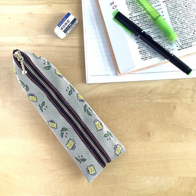 【枝豆とビール】畳縁 ぺたんこ ミニポーチ カードケース 小銭入れ 夏 グリーン