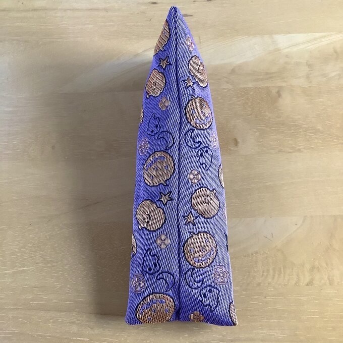 【ハロウィン】畳縁 テトラ型 ペンケース 紫 かぼちゃ オバケ こうもり