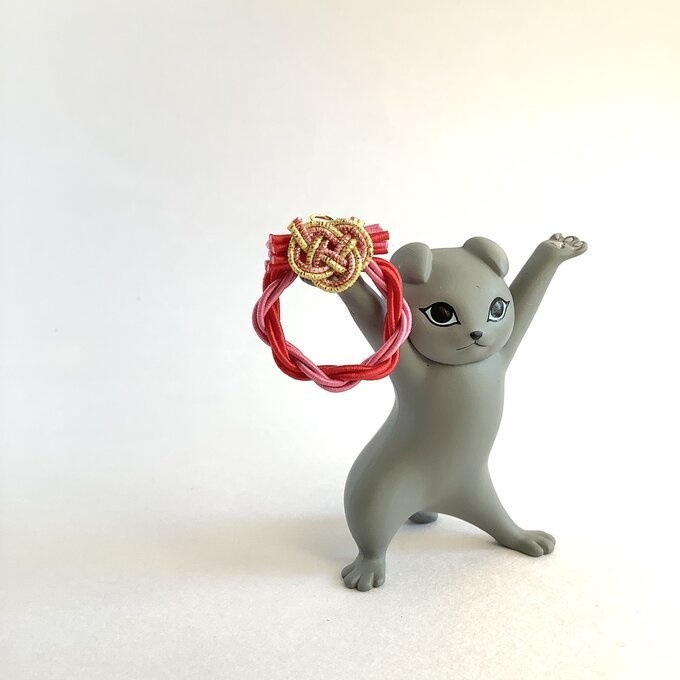 水引製 ミニミニリース 正月飾り【赤 ピンク】オビツろいど シルバニア ドールハウス ミニチュア