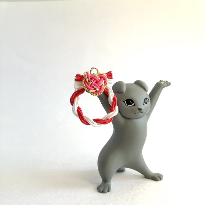 水引製 ミニミニリース 正月飾り【赤 白 ピンク】オビツろいど シルバニア ミニチュア