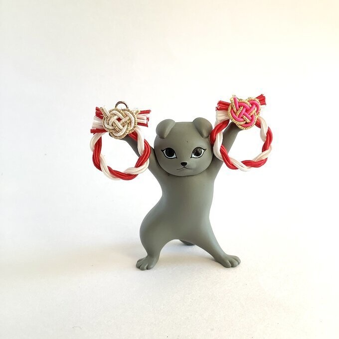 水引製 ミニミニリース 正月飾り【赤 白 ピンク】オビツろいど シルバニア ミニチュア