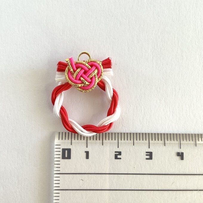 水引製 ミニミニリース 正月飾り【赤 白 ピンク】オビツろいど シルバニア ミニチュア