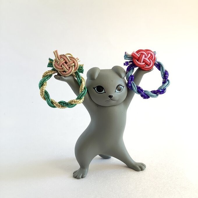 水引製 ミニミニリース 正月飾り【キラキラグリーン 金】オビツろいど シルバニア ミニチュア