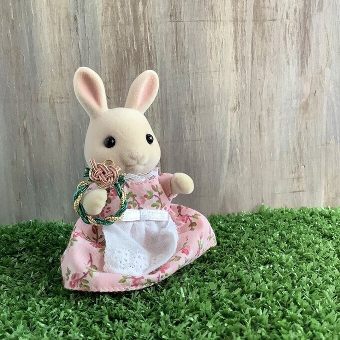 水引製 ミニミニリース 正月飾り【キラキラグリーン 金】オビツろいど シルバニア ミニチュア