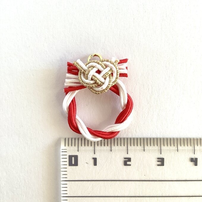 水引製 ミニミニリース 正月飾り【赤 白 金】オビツろいど シルバニア ミニチュア