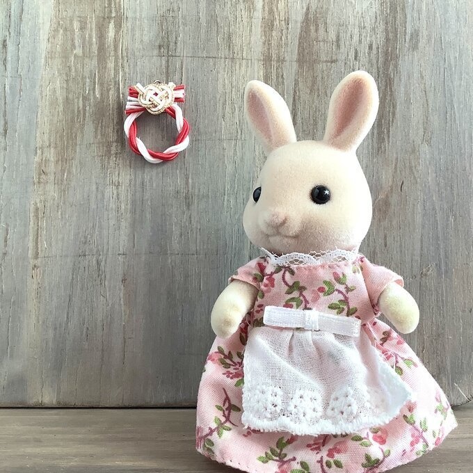 水引製 ミニミニリース 正月飾り【赤 白 金】オビツろいど シルバニア ミニチュア