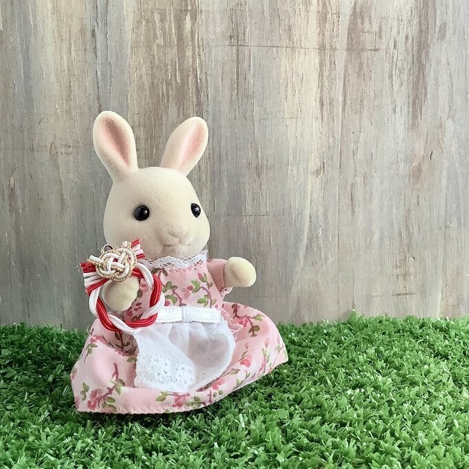 水引製 ミニミニリース 正月飾り【赤 白 金】オビツろいど シルバニア ミニチュア