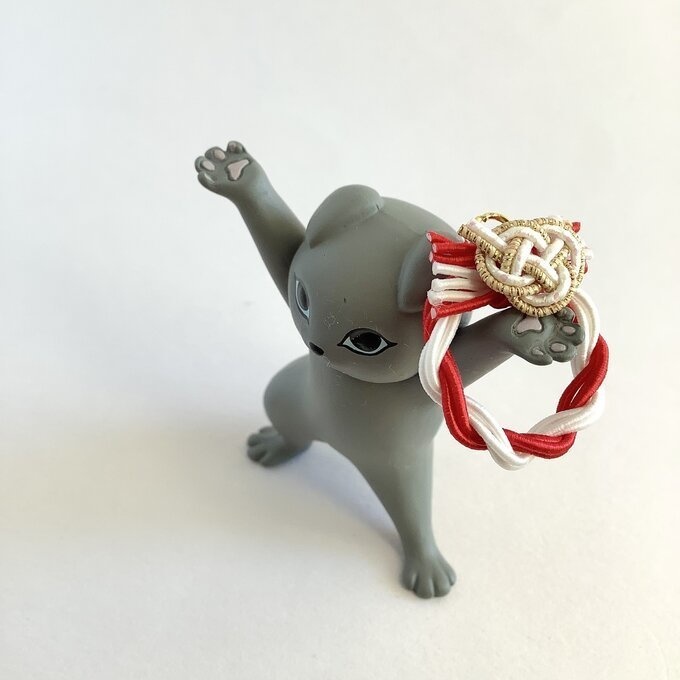 水引製 ミニミニリース 正月飾り【赤 白 金】オビツろいど シルバニア ミニチュア