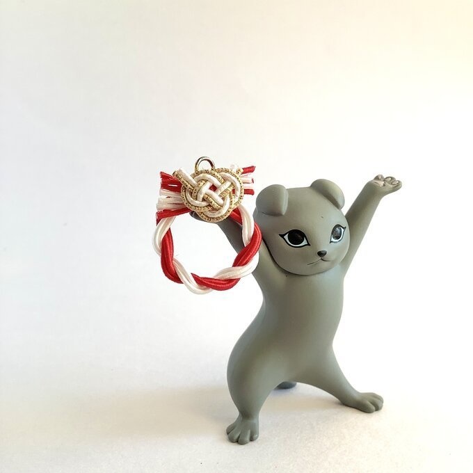 水引製 ミニミニリース 正月飾り【赤 白 金】オビツろいど シルバニア ミニチュア