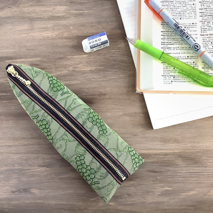 【マスカット】畳縁 ぺたんこ ミニポーチ 小銭入れ カードケース グリーン ワイン