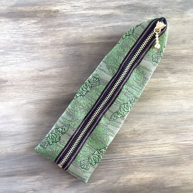 【山葵】畳縁 テトラ型 ペンケース わさび 安曇野 信州 グリーン