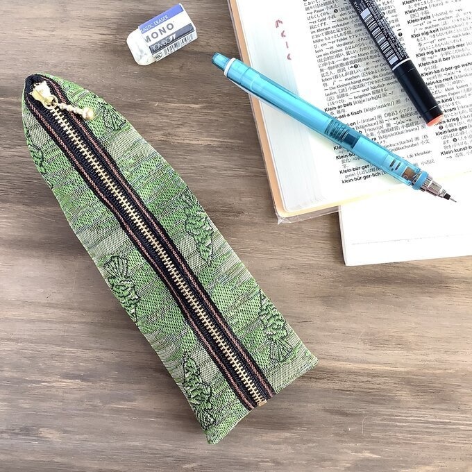 【山葵】畳縁 ぺたんこ ミニポーチ 小銭入れ カードケース わさび 安曇野 信州 グリーン