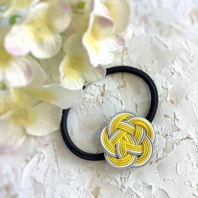 水引 ヘアゴム【おみなえし】黄色 女郎花 お花