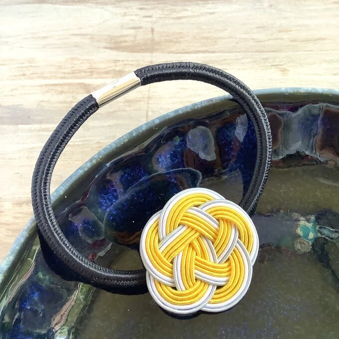 水引 ヘアゴム【おみなえし】黄色 女郎花 お花