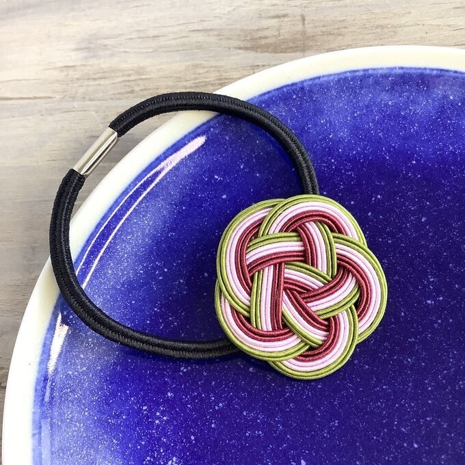 水引 ヘアゴム【桜餅】お花 和風 和菓子