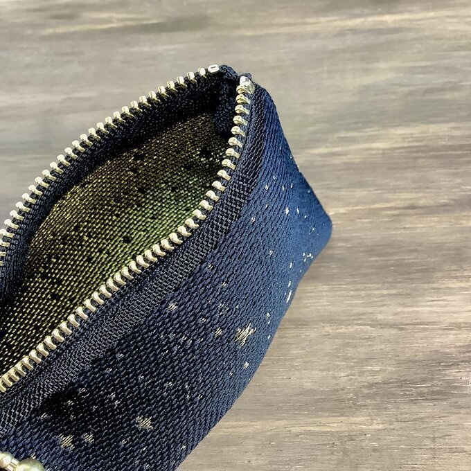 【星降る夜 金星】畳縁 テトラ型 ペンケース 星 スター 宇宙 空 黒 金