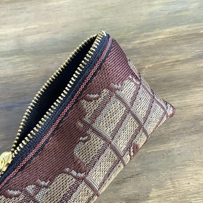 【板チョコ ミルク】畳縁 テトラ型 ペンケース 茶色 バレンタイン