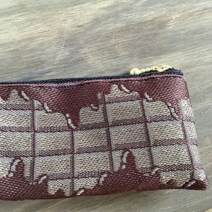 【板チョコ ミルク】畳縁 テトラ型 ペンケース 茶色 バレンタイン