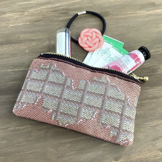 【板チョコ いちご】畳縁 テトラ型 ペンケース ピンク バレンタイン