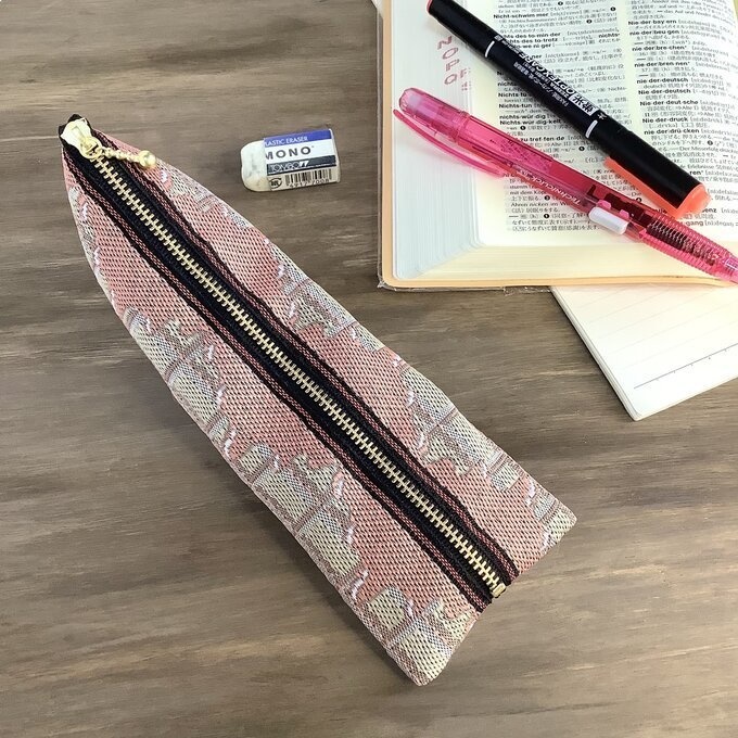 【板チョコ いちご】畳縁 ぺたんこ ミニポーチ 小銭入れ カードケース ピンク バレンタイン