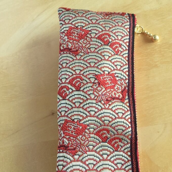 【宝船】畳縁 テトラ型 ペンケース 縁起物