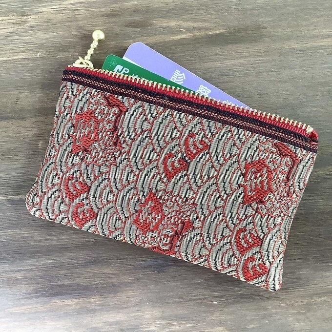 【宝船】畳縁 ぺたんこ ミニポーチ 小銭入れ カードケース 縁起物 和風