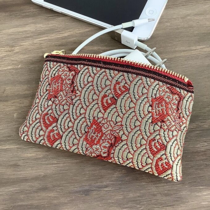 【宝船】畳縁 ぺたんこ ミニポーチ 小銭入れ カードケース 縁起物 和風